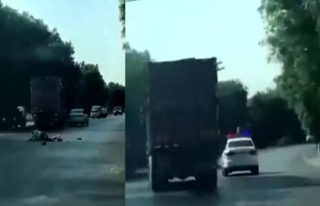 مامور پلیس راهور راننده کامیون