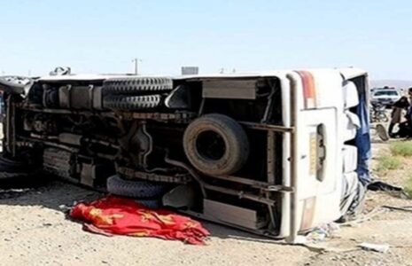 واژگونی مینی‌ بوس جاده هراز