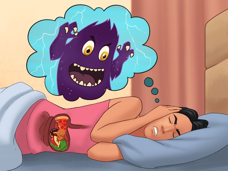 غذا خوردن خواب کابوس 