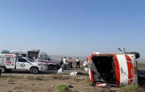 واژگونی اتوبوس