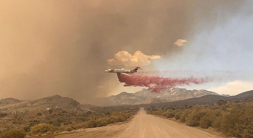 خاموش کردن آتش سوزی جنگل ایالت کالیفرنیا آمریکا