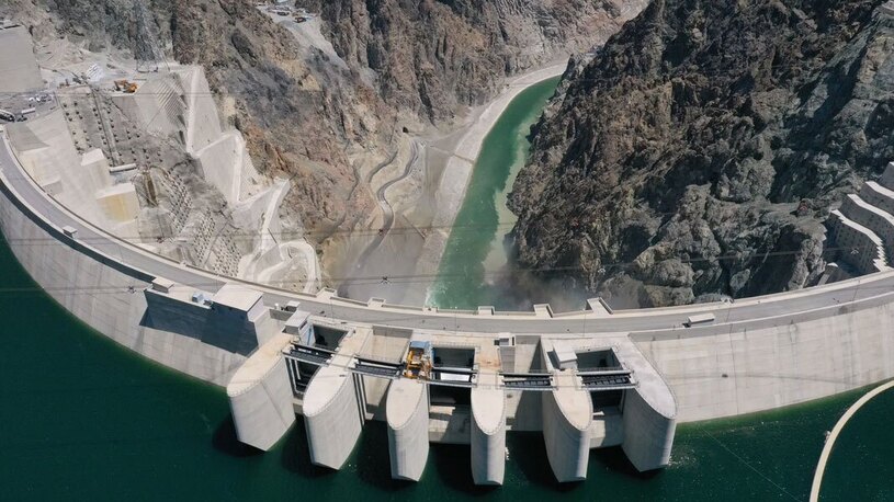 عکس پهپادی از ساخت سد "یوسفعلی"