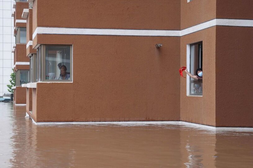 سیل در شهر ژوژو چین