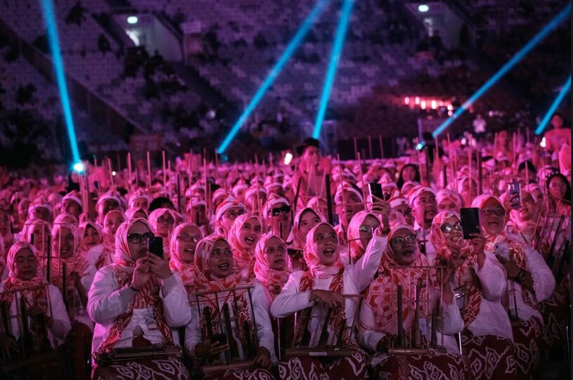 شکستن رکورد گینس ساز سنتی بامبویی اندونزی