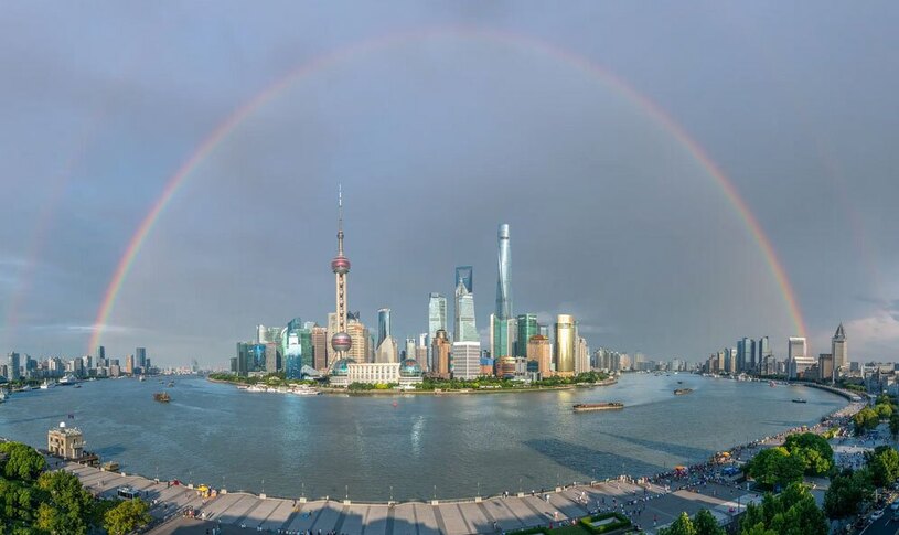 رنگین کمان در شانگهای چین