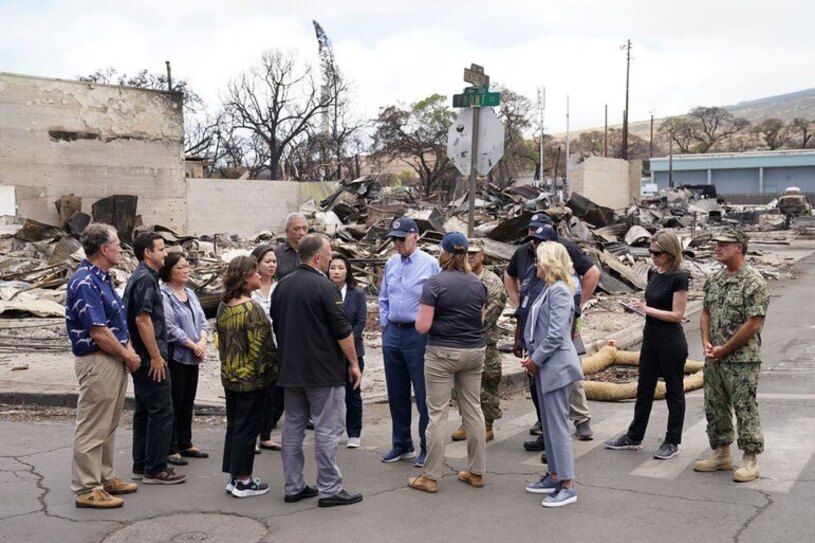  جو بایدن آتش سوزی  هاوایی آمریکا