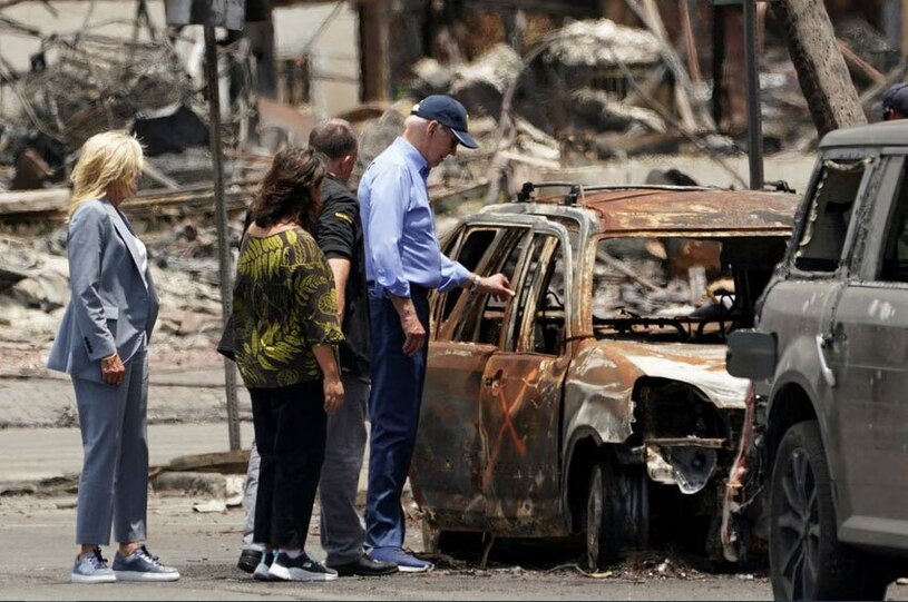  جو بایدن آتش سوزی  هاوایی آمریکا