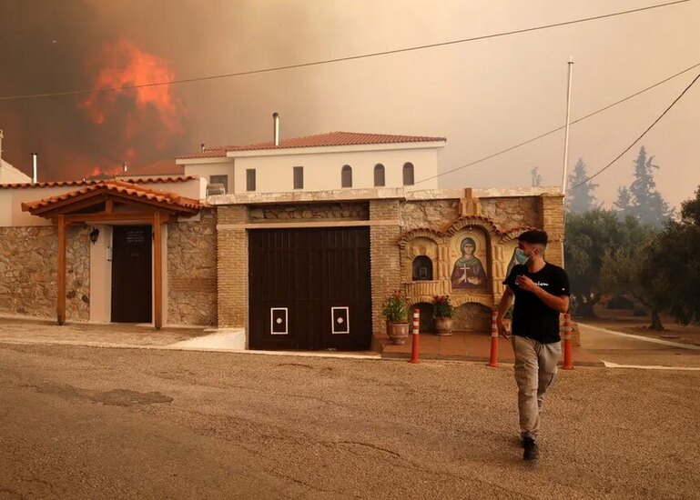  آتش سوزی جنگلی آتن یونان