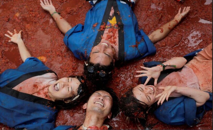 جشنواره نبرد گوجه در اسپانیا