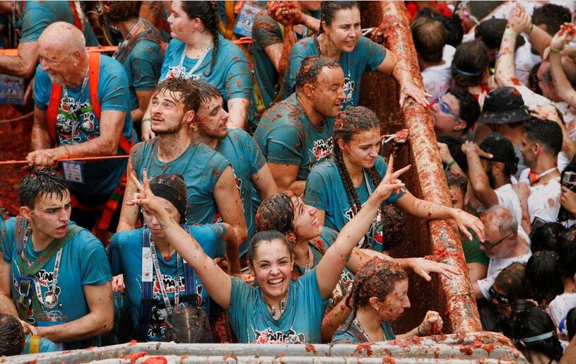 جشنواره نبرد گوجه در اسپانیا