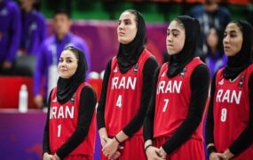 تیم ملی بسکتبال زنان نخواندن سرود ایران