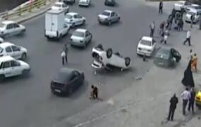 تصادف دو خودرو قم