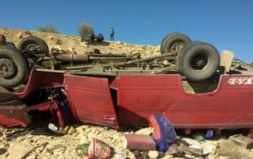 حادثه سقوط مینی بوس در ورزقان