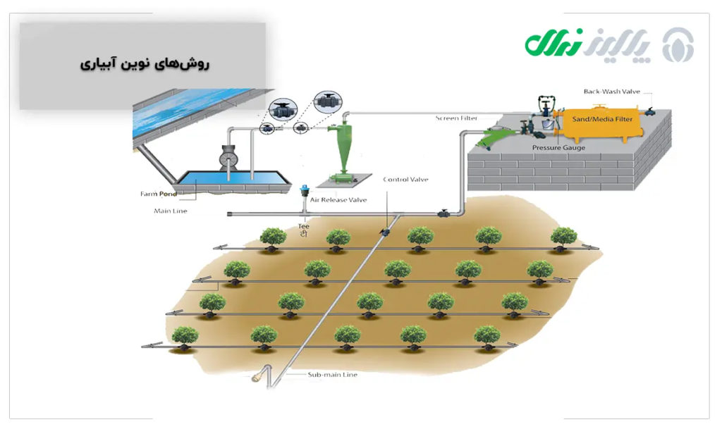 مقایسه آبیاری سنتی و مدرن زردآلو در ایران