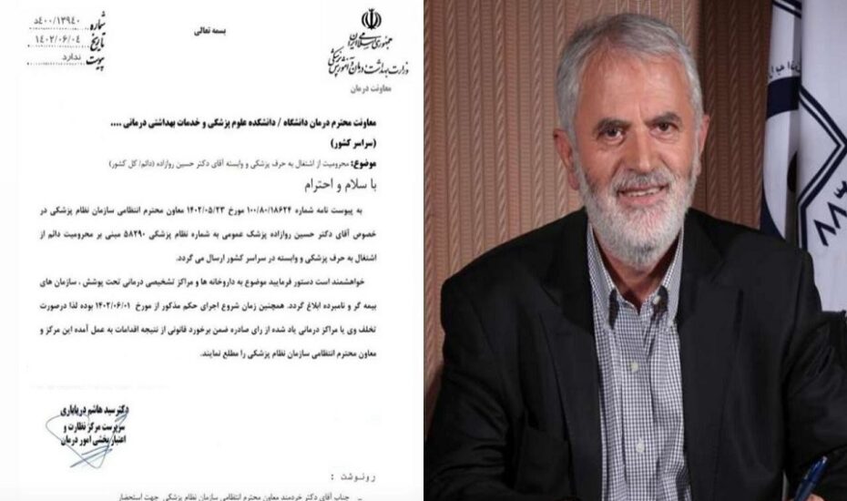 ممنوعیت طبابت "حکیم روازاده" در کل کشور ممنوعیت طبابت "حکیم روازاده" در کل کشور