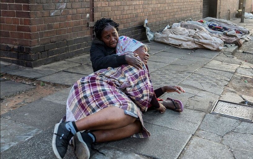  خانواده های قربانیان آتش سوزی آفریقای جنوبی