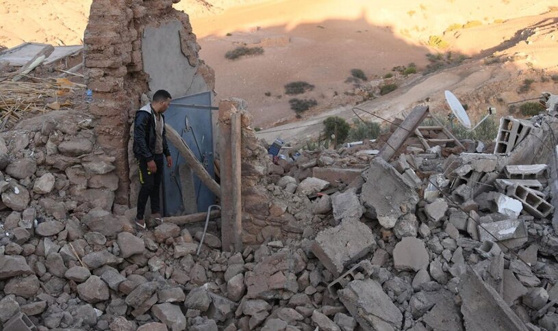 مصدومان زلزله مهیب مراکش