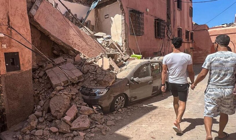 مصدومان زلزله مهیب مراکش