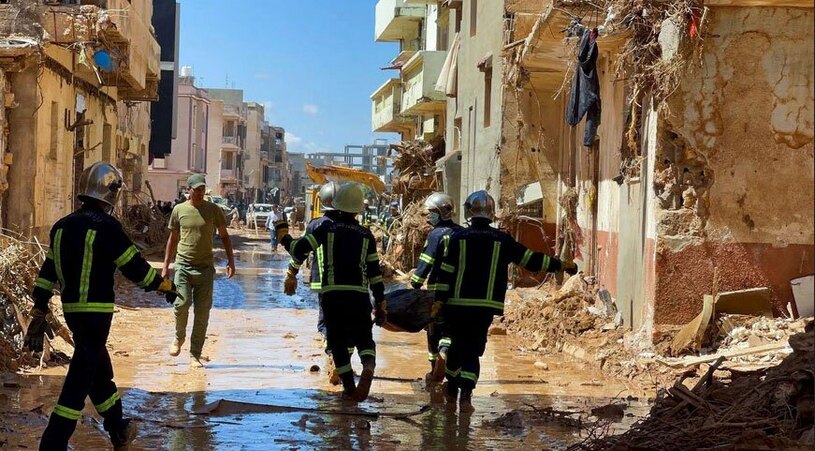 دیدنی های امروز؛ از فاجعه سیل لیبی تا مسابقات جهانی انتخاب سگ گله تصویری از شهر "درنا" لیبی