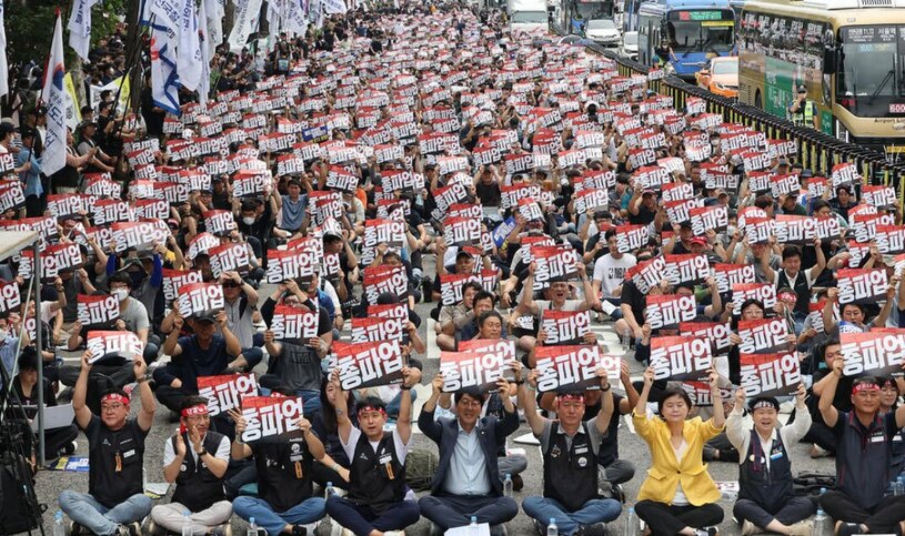 اعتصاب کارکنان راه آهن کره جنوبی