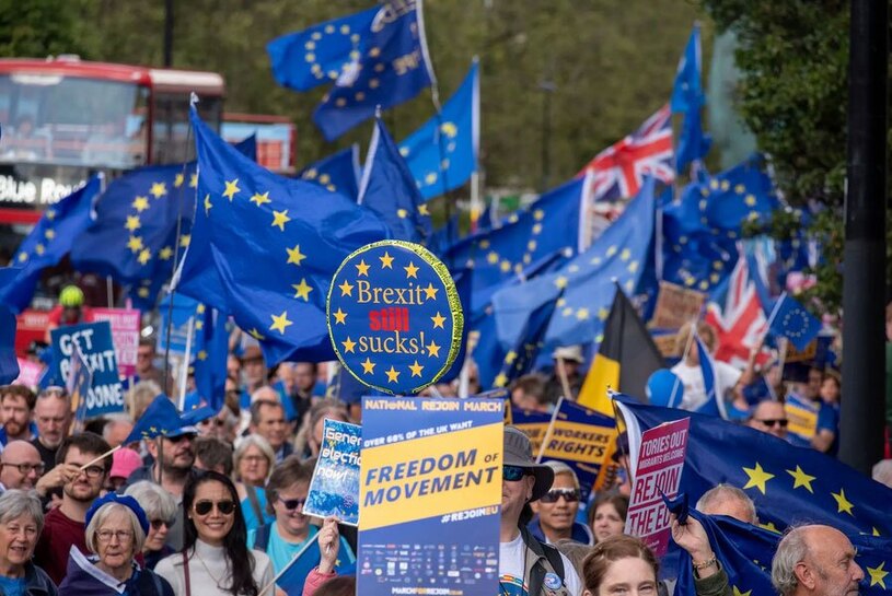 اولین راهپیمایی ملی عضویت دوباره انگلیس در اتحادیه اروپا