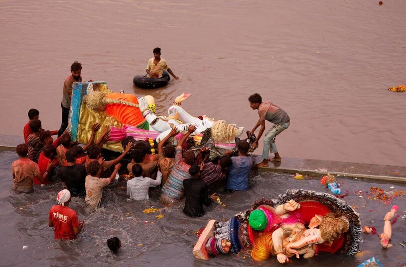 جشنواره آیینی "گانش چاتورتی" در شهر بمبئی هند