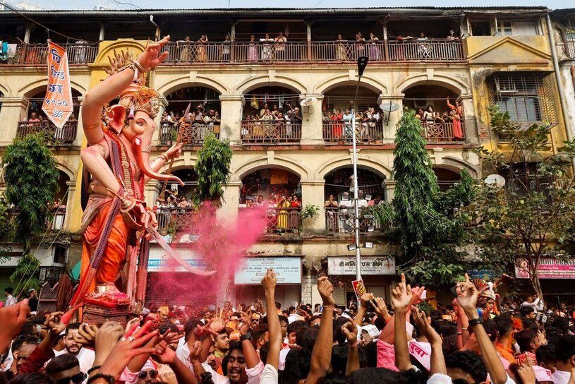 جشنواره آیینی "گانش چاتورتی" در شهر بمبئی هند
