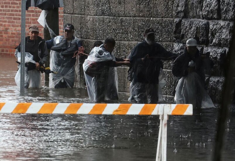 سیل در شهر نیویورک آمریکا