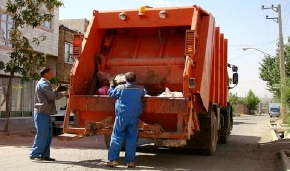 برخورد ماشین حمل زباله