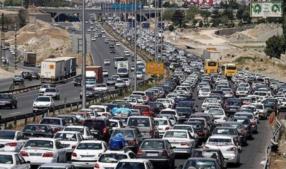 ترافیک فوق سنگین در آزادراه تهران-شمال