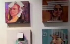 پوشاندن مو آثار هنری نمایشگاه نقاشی
