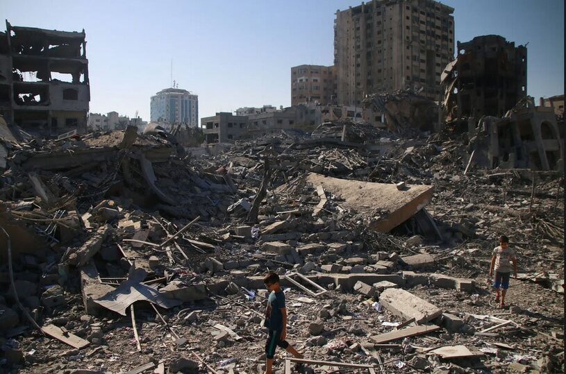 راهپیمایی بزرگ مردمی اعلام همبستگی با مردم غزه و فلسطین در شهر بیروت