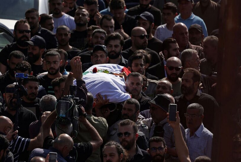 مراسم تشییع پیکر "عصام عبدالله" عکاس لبنانی خبرگزاری رویترز