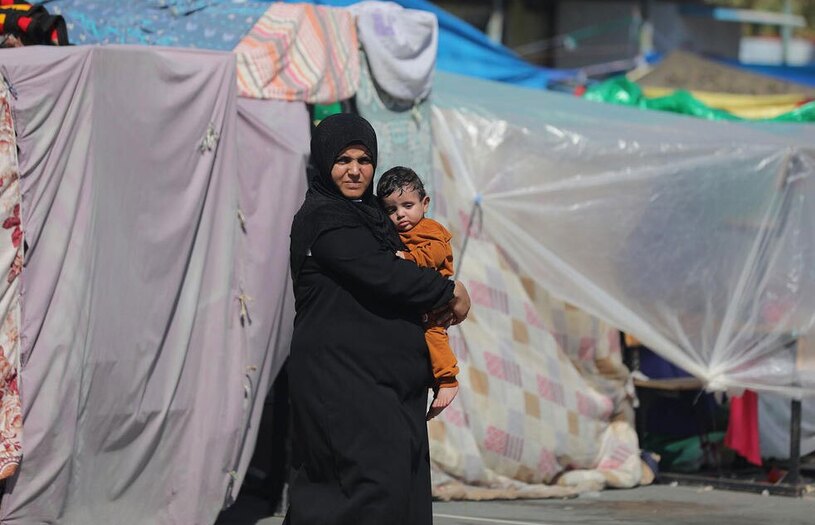 اردوگاه آوارگان جنگی در مدرسه سازمان ملل