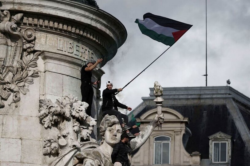 دیدنی های امروز؛ فاجعه انسانی در غزه تظاهرات اعلام همبستگی با فلسطین در شهر پاریس