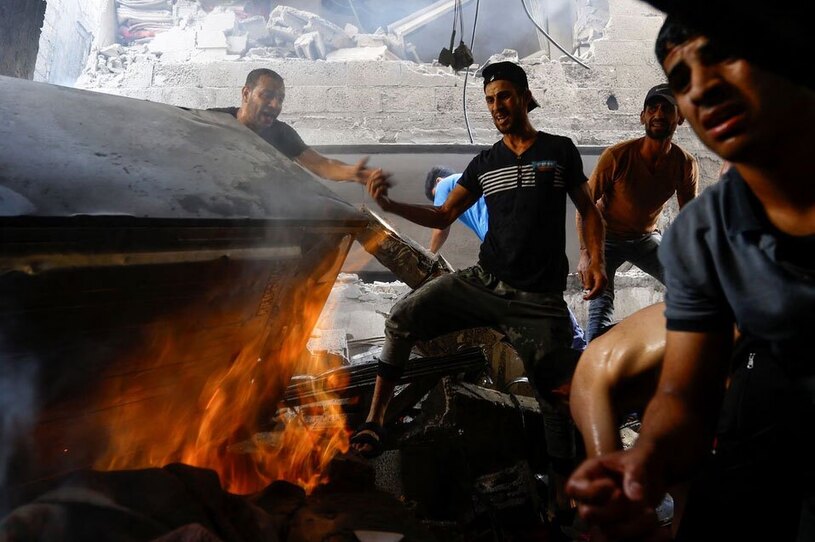 بمباران مناطق مسکونی در نوار غزه