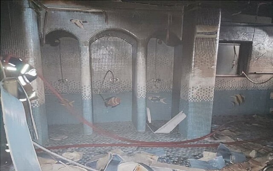 آتش‌سوزی استخر مجموعه ورزشی