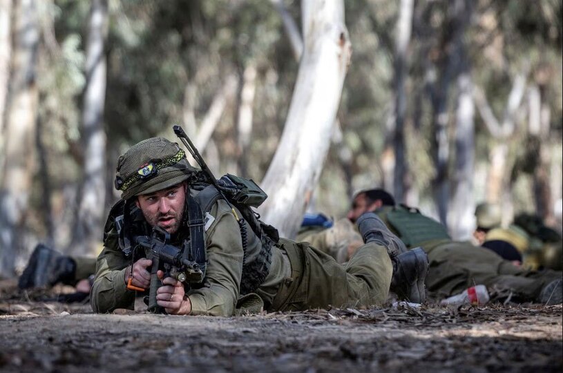 موضع گرفتن نیروهای اسراییلی