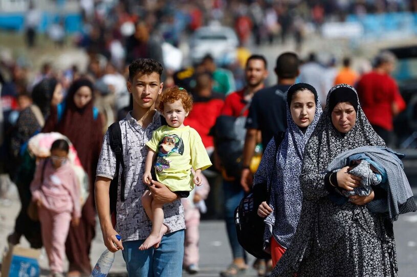 عبور هزاران شهروند فلسطینی ساکن شمال نوار غزه