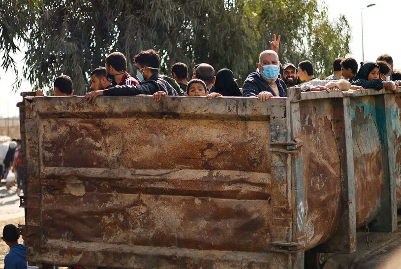 عبور هزاران شهروند فلسطینی ساکن شمال نوار غزه