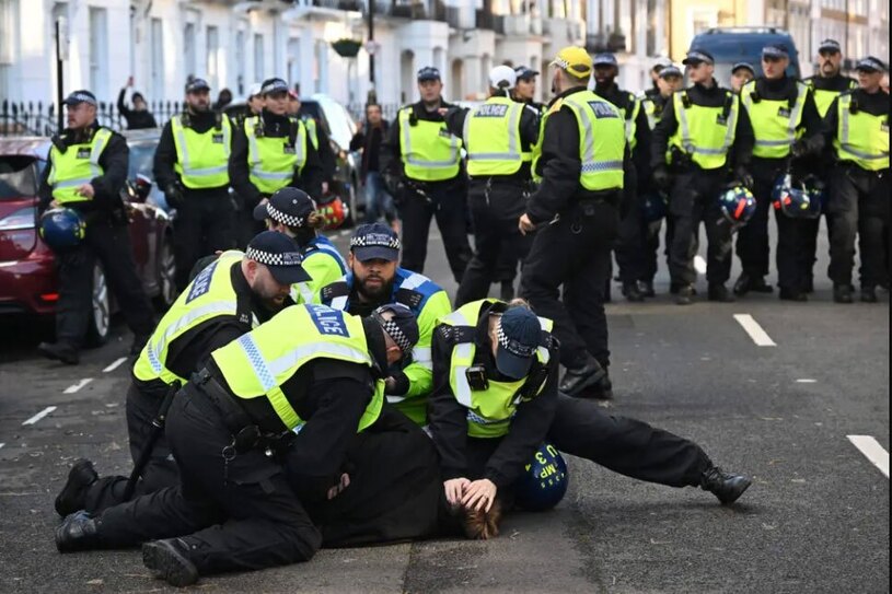 تظاهرات بیش از نیم میلیون نفری حامیان فلسطین در شهر لندن