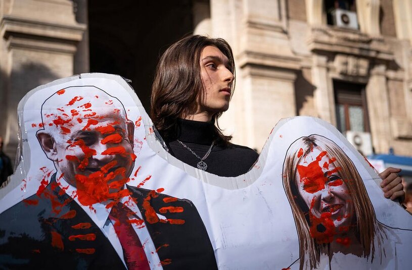 تظاهرات اعتراضی دانشجویان ایتالیایی علیه سیاست های دولت راستگرای ایتالیا