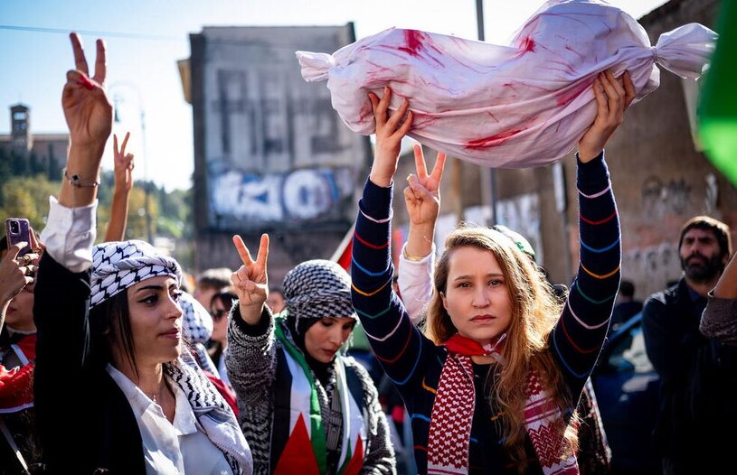 تظاهرات اعتراضی دانشجویان ایتالیایی علیه سیاست های دولت راستگرای ایتالیا 