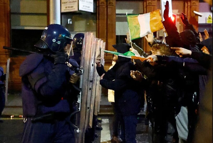 شورش گسترده در شهر دوبلین ایرلند