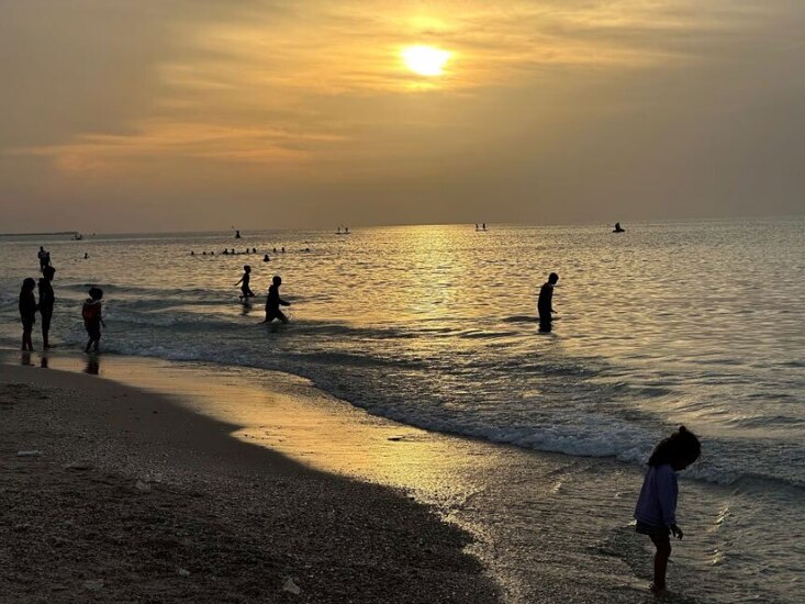 نوار ساحلی منطقه دیرالبلح در جنوب نوار غزه