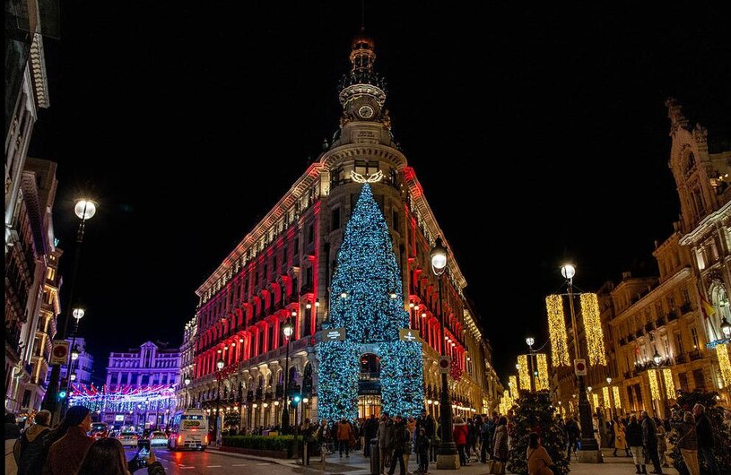 تزیینات کریسمسی شهر مادرید