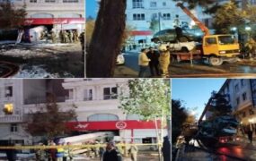 تانکر سوخت واژگونی فروشگاه