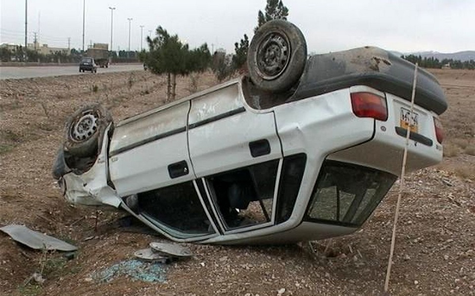 واژگونی خودروی پراید