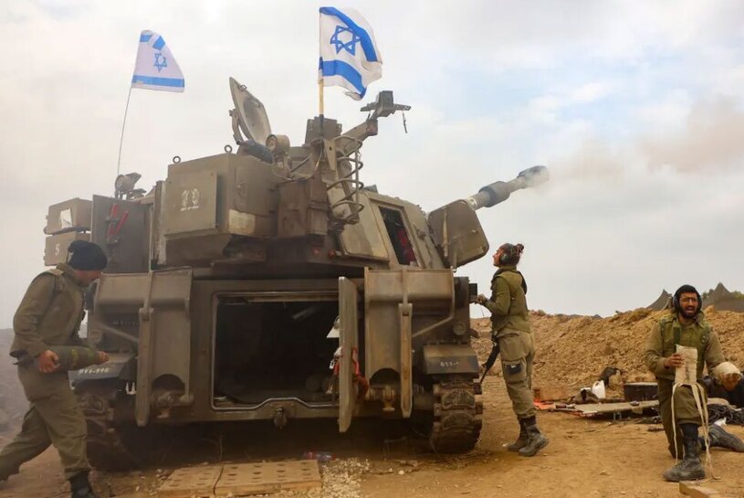 نیروهای اسراییلی در حال هدف قرار دادن نوار غزه