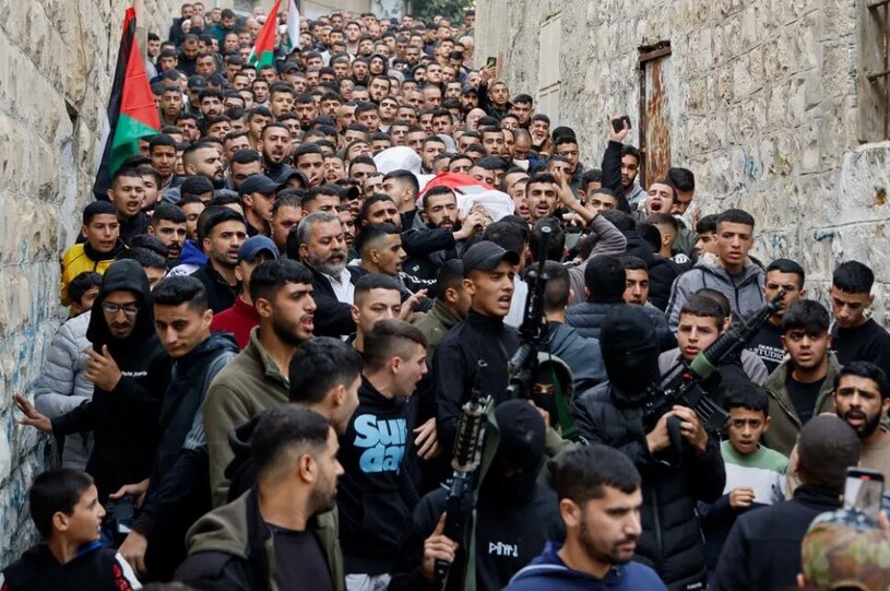 تشییع پیکر یک نوجوان 16 ساله فلسطینی